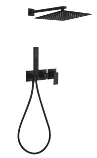 Душевая система скрытого монтажа Grocenberg GB5080BL с Картриджем Kerox (Венгрия) Черный матовый